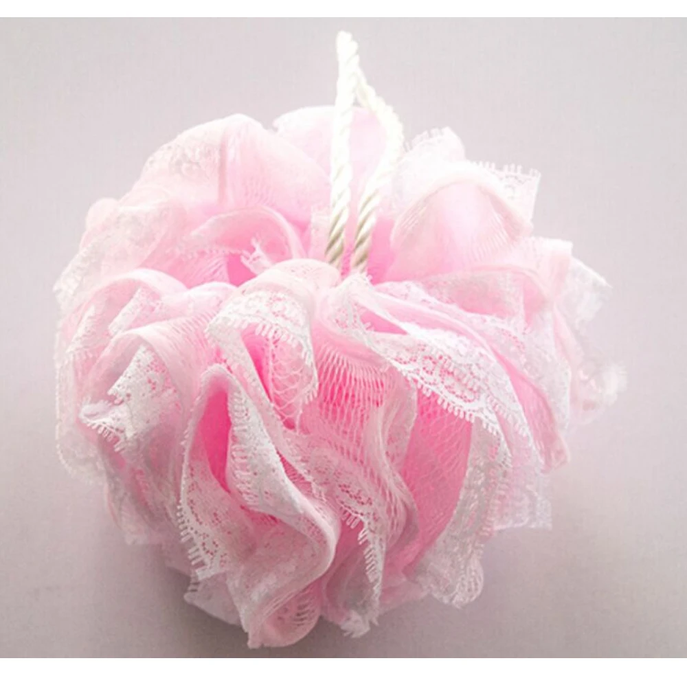50g Bath Loofahs Sponge Shower Pouf Body Scrubber Ball Mesh Pouf Bath Shower ball mesh bath sponge