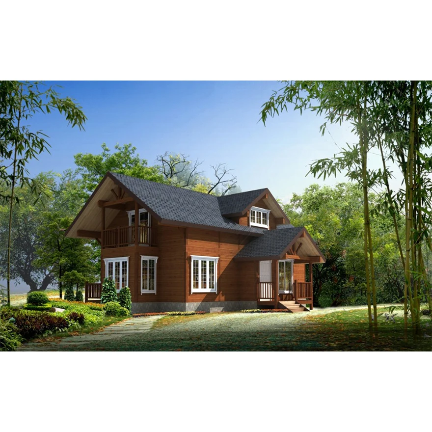 Promotion price prefabricated wooden house prefabricated residential cabin wooden farm house design wooden villa made in China
