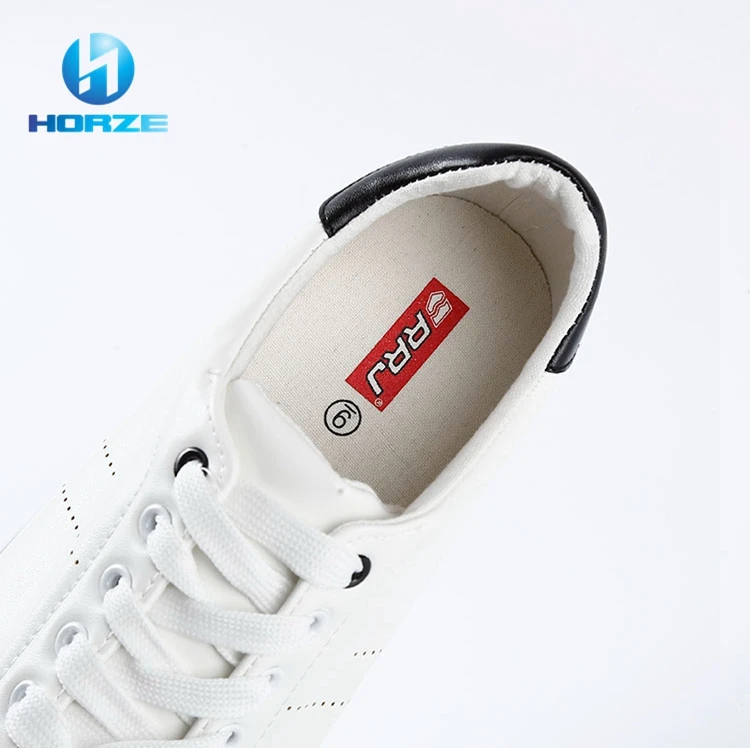2021 Men Casual Shoes Fashion Blank White PU School Shoes