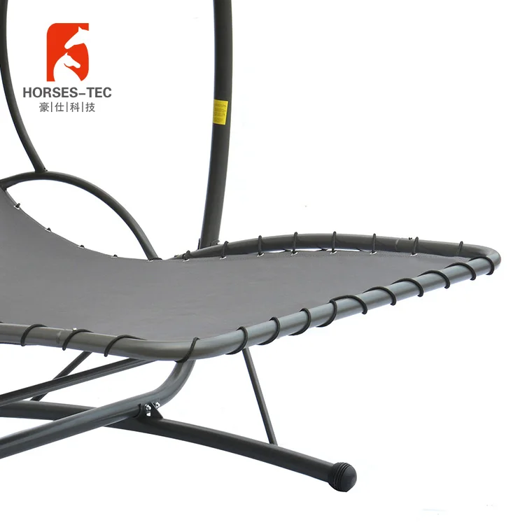 Portable garden camping hammock with heavy duty steel frame stand