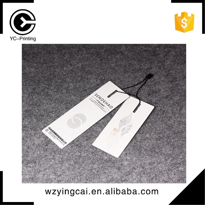 
State logo china price lables polo CMYK clothing price hand tag 