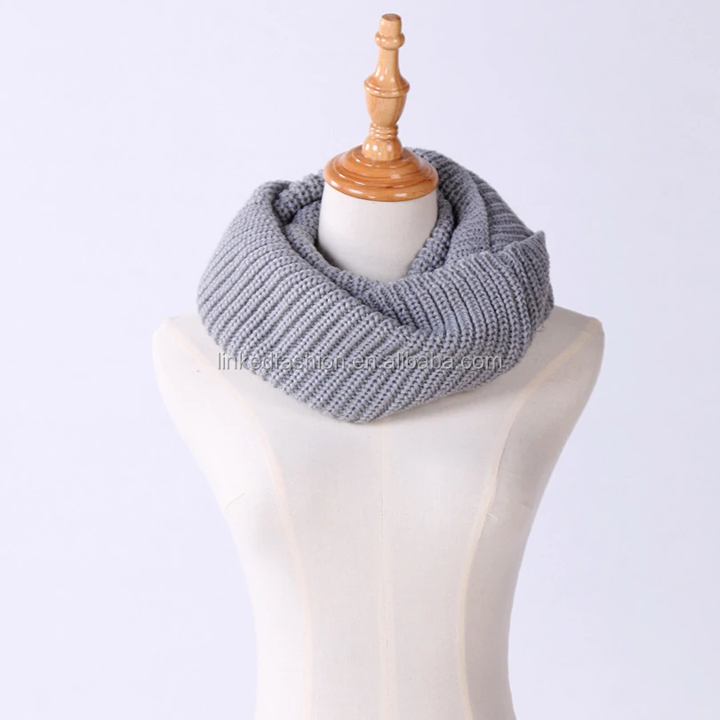 Winter Women Infinity Scarf Casual Warm Knitting Soft Ring Scarves Round