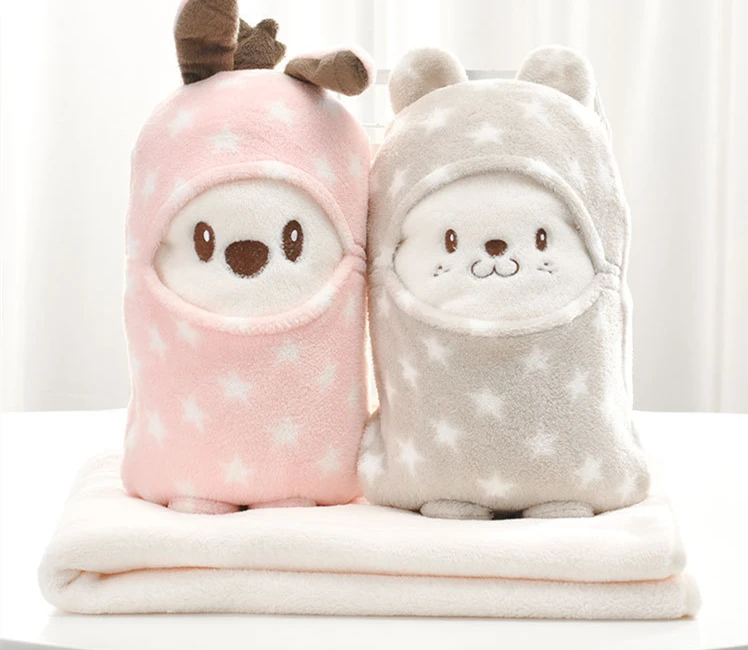 
Bulk Cute Kids Baby Sleep Throw Cartoon Pattern Coral Fleece Knee Blankets Infant Baby Toy Cheap Super Soft Thick Fleece Blanket 
