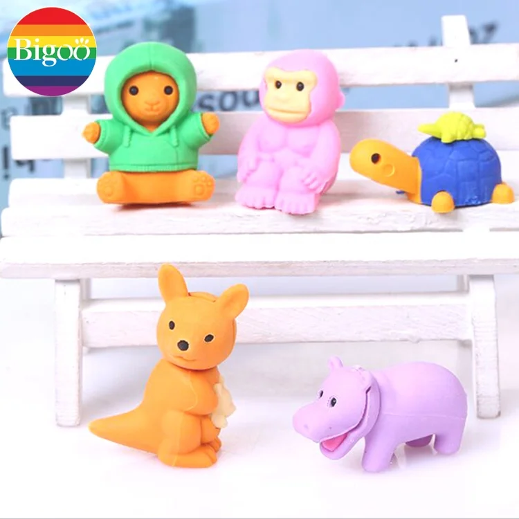 Мини 3d Животные с ассортиментом стираний набор для школы и рекламный подарок