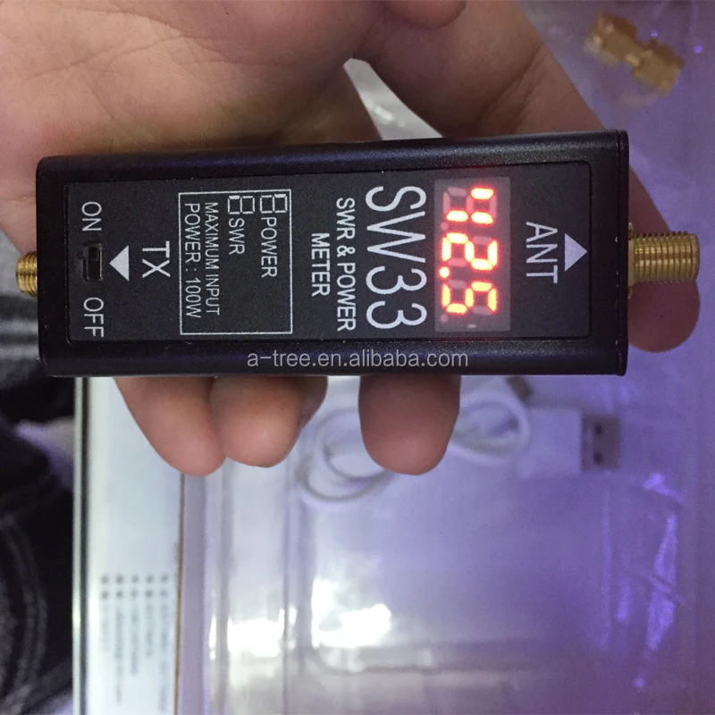 Mini Frequency Counter 125-525Mhz SW-33 For Two Way Radio With USB Charger Cable And SMA Male Connector