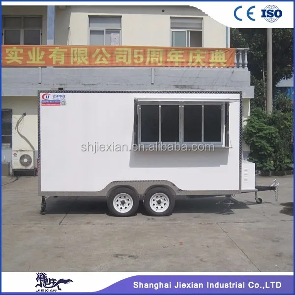 JX-FS400B Concession Square Food Trailer Mobile Coffee Van Ice Cream Truck Hot Dog Cart Portable Food Kiosk