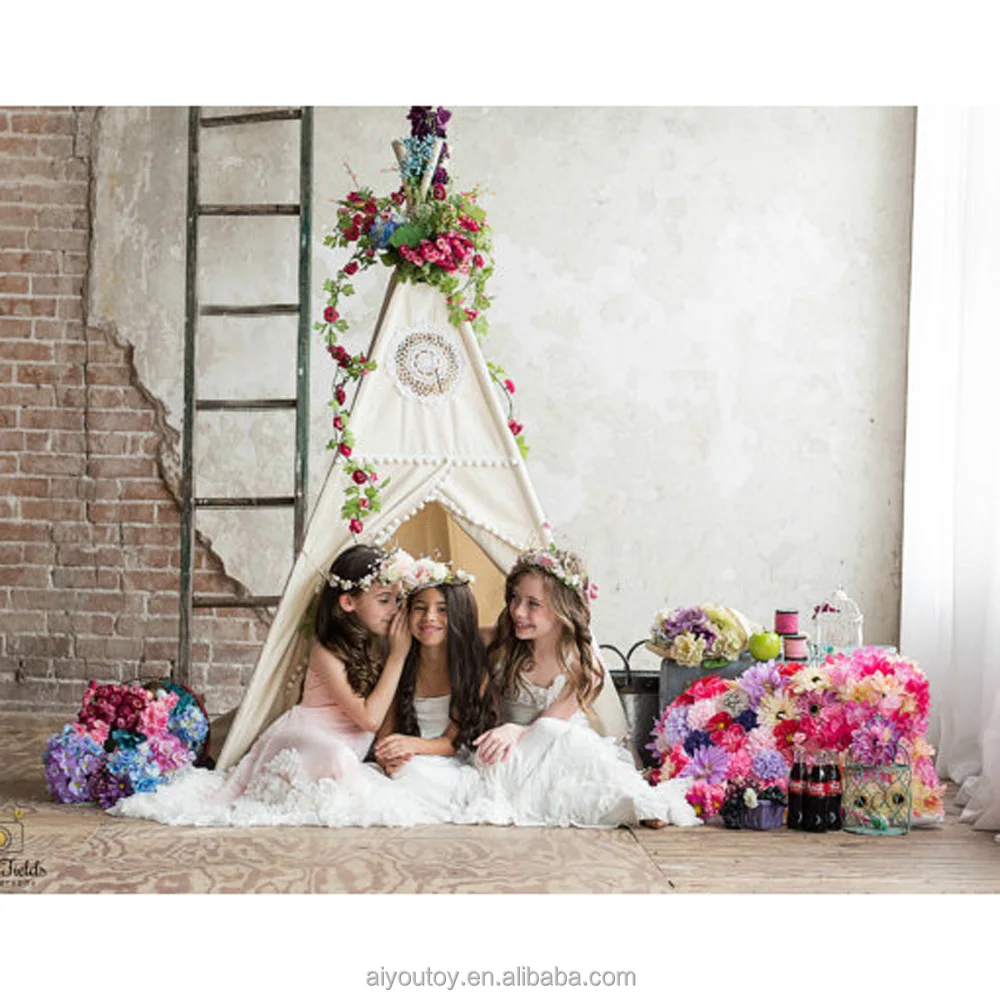 
Tipi Kids Play Tent Teepee 100% cotton fabric kids play house 