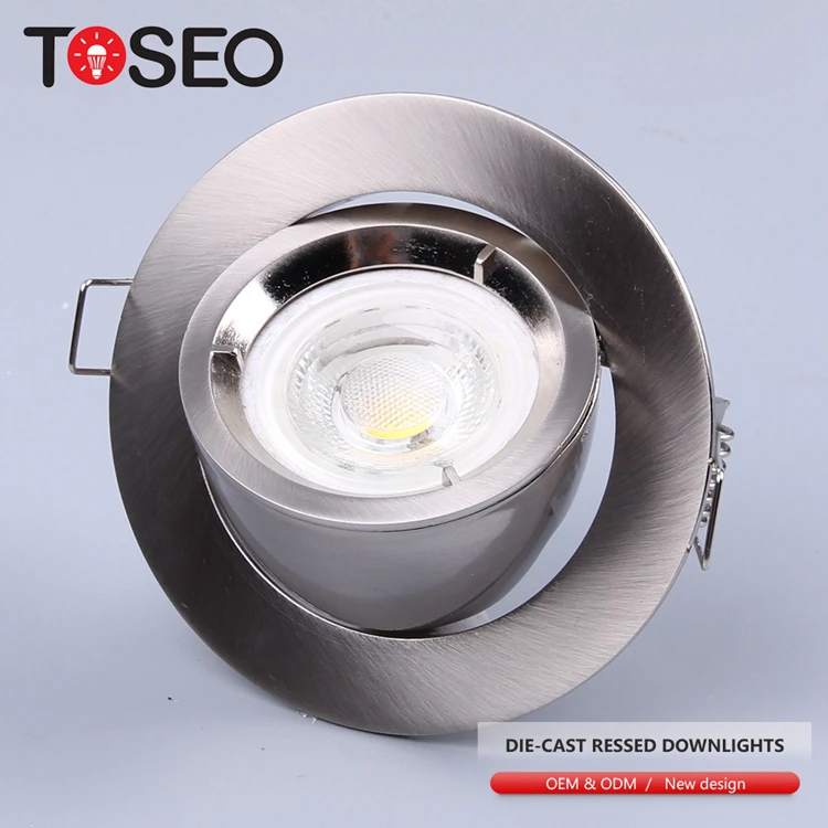 
European CE ROHS Certification MR16 GU10 Die-cast Aluminum Universal Joint Led Spotlight Cob Recessed Downlight Ceiling Light 