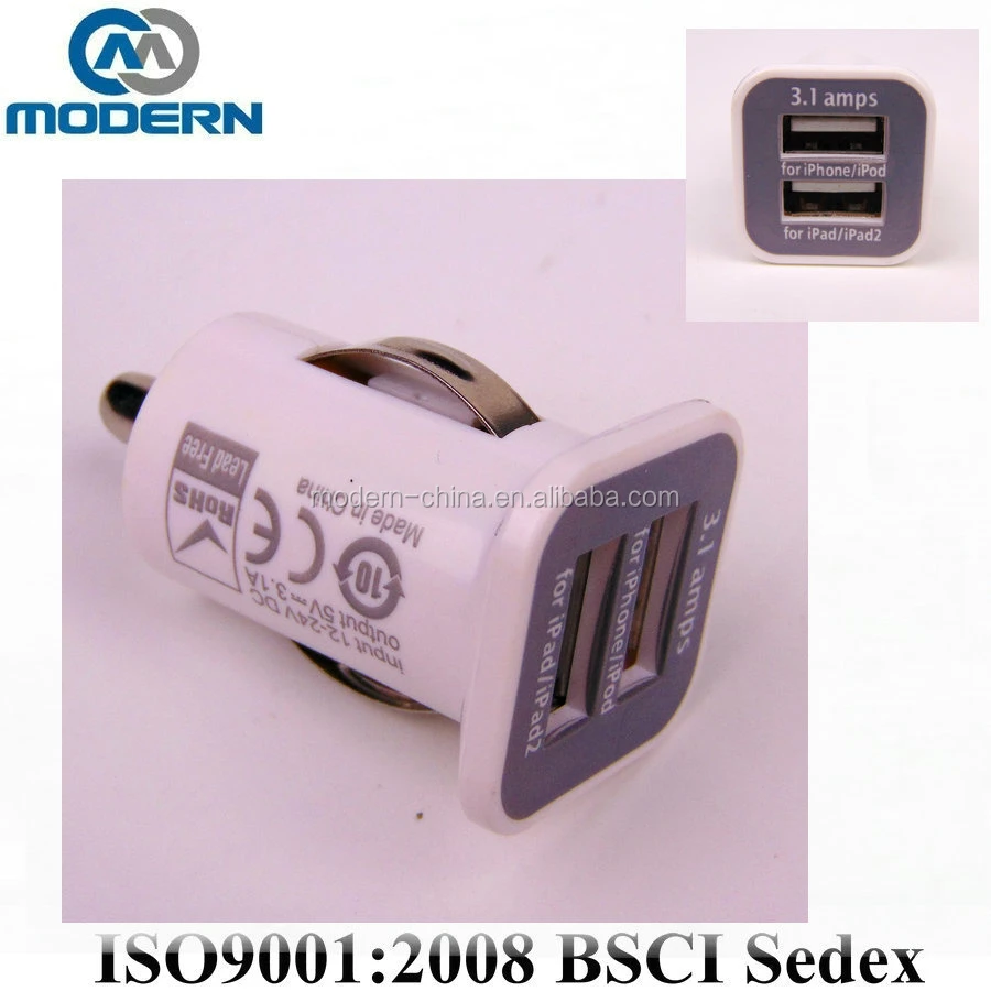 3.1 А автомобиля 2USB телефон зарядные устройства