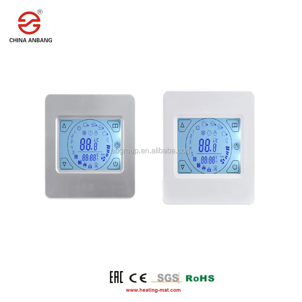 230v 150W/M2  electric radiant Heating cable Floor Heating Mat kits Weekly Programmable Thermostat