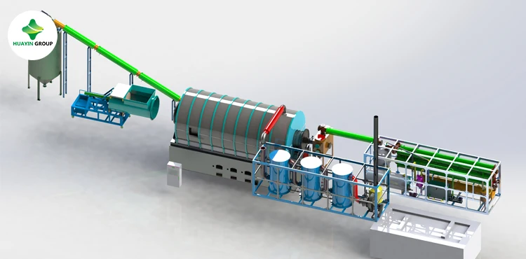 Пиролизная установка по утилизации нефтешламов с получением мазут