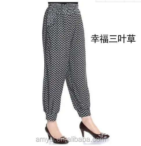 1.28 USD WK020 factory hot sell indian ice silk cool women harem pants