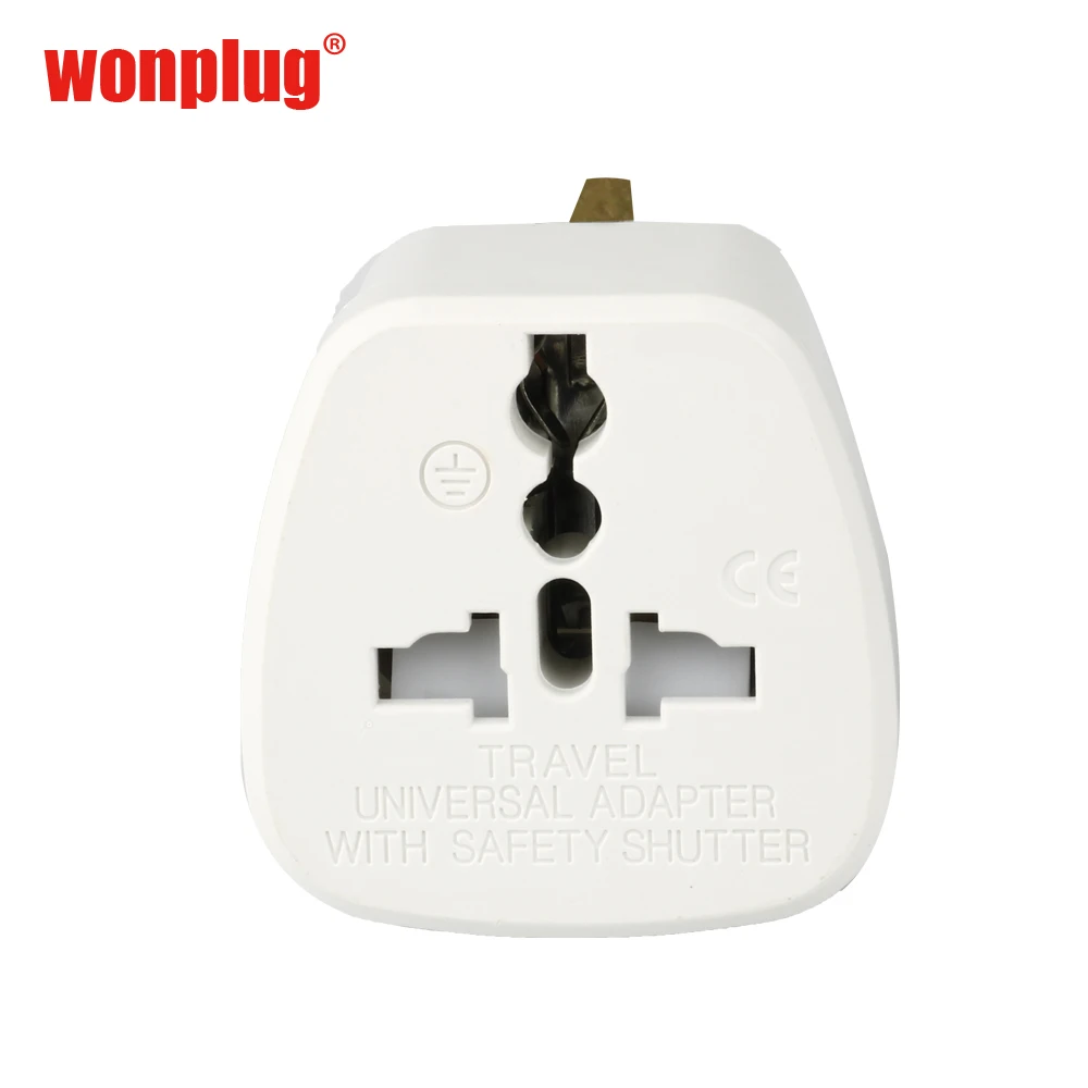 Universal USA AUS EU france germany Japan schuko World to uk travel plug adapter with fuse For TYPE G Plug of Electrical Outlets