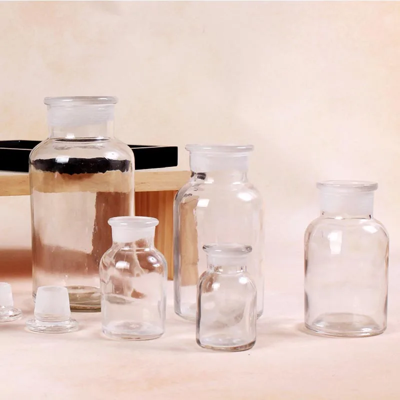 
Transparent wholesale glass apothecary bottle for storage 