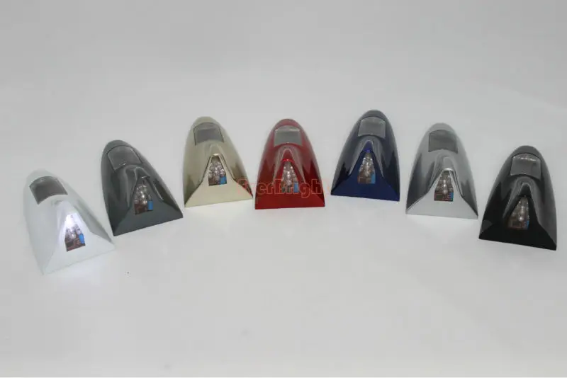 4 Colors Car LED Solar Pileup-prevention Taillight Auto Shark Antenna Warning Alarm Lamps,shark fin antenna gps dvb-t