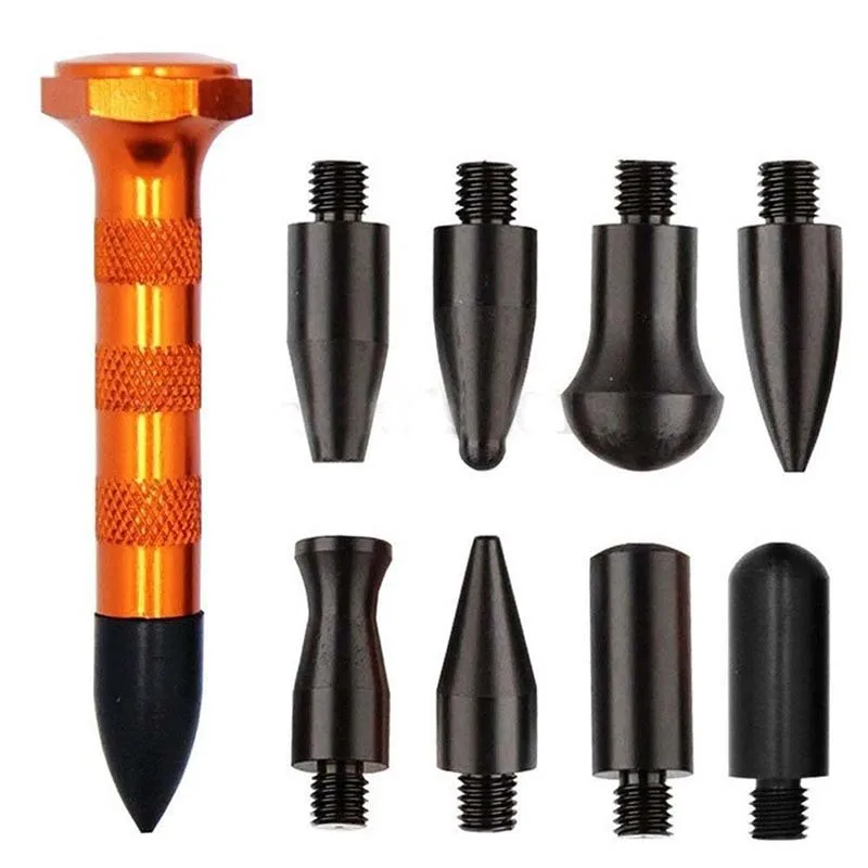 Auto Body Tools Paint less Dent Repair Knockdown Metal Tap Down Tools Dent Lifter Dent Fix Tools With 9 Heads