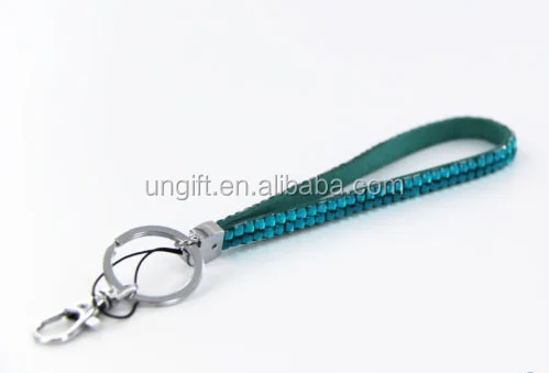 DIY High Quality 1pcs Bling Crystal Short Lanyard Rhinestone Wrist Lanyard Strap For Key Holder Keychain Cell Phone