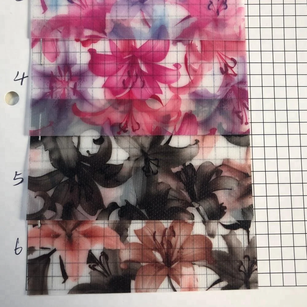 fashion flower design clear vinyl fabric for making hairbows