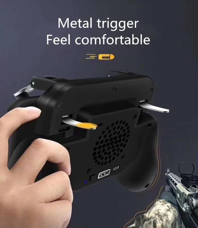 Mobile Phone Cooling Pad Gaming Cooler Radiator Mute Fan Heatsink With Phone Stand Holder Portable Rechargeable Power