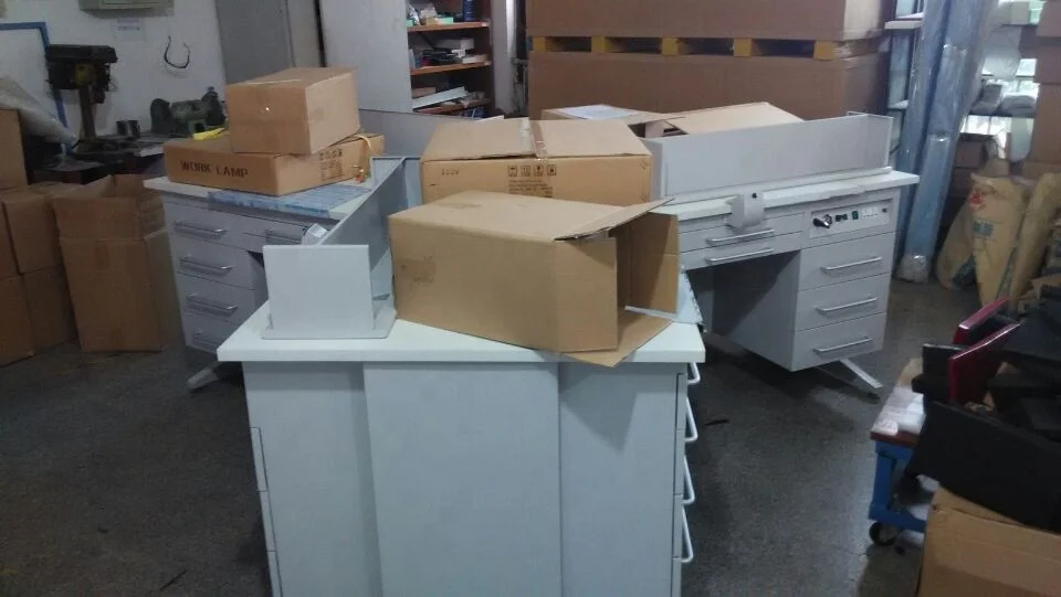 CE certificated dental lab equipment bench workstation for triple person