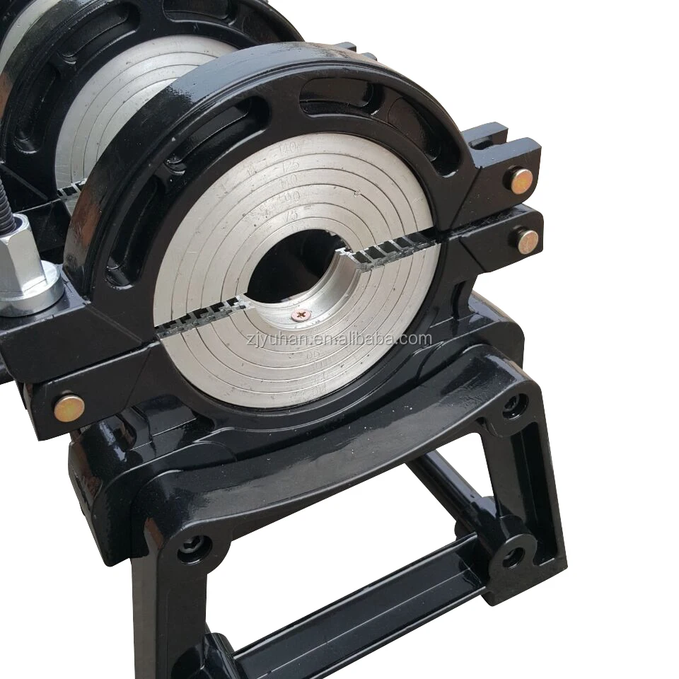 63-200mm manual HDPE plastic pipe butt welding machine with 4 clamps