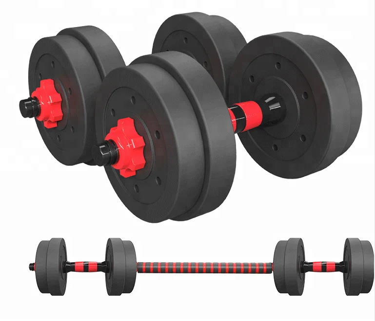 Hot sale Weight lifting high quality cement 10kg/20kg Adjustable gym dumbbell mancuernas set