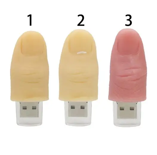 Funny finger shaped usb flash drive PVC soft rubber usb customized8GB 16GB 32GB