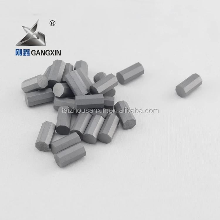 high quality k30/k40 gangxin carbide Oblique octangle tips for geological exploration tungsten carbide tips sanxin