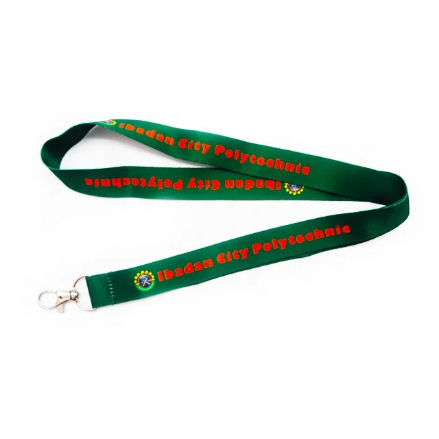Custom Logo Satin Woven Breakaway Polyester Sublimation Keychain Phone Strap Lanyards