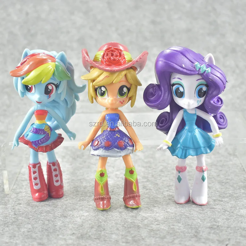 Beautiful rarity pink pony figure for girls gift/6pcs girls horse pony PVC figurine