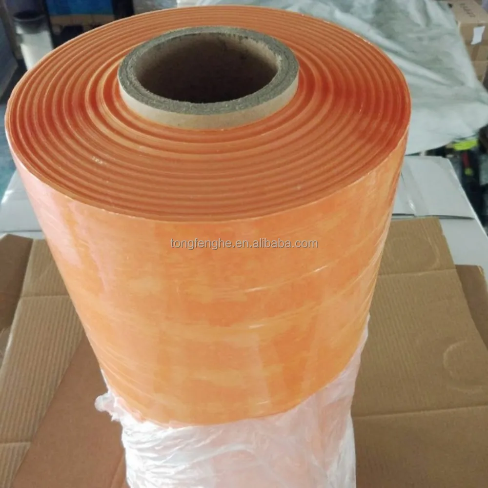 Hot pink plastic wrap stretch pallet package