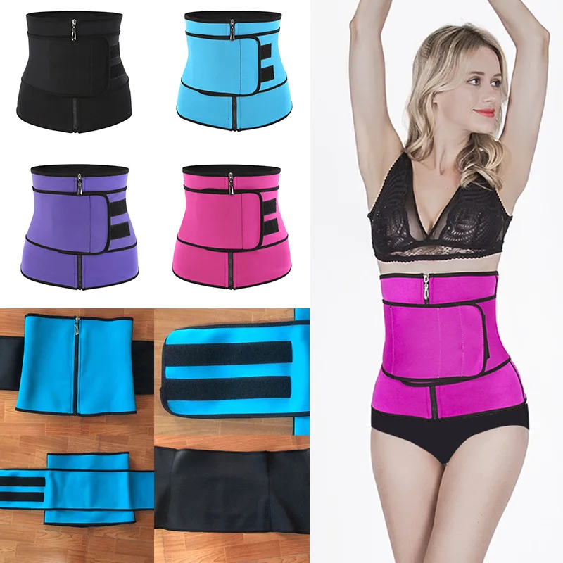 Cheap Custom Logo Adjustable 4 Color Compression Belt Women Workout Slimming Tummy Neoprene waist trainer colombia