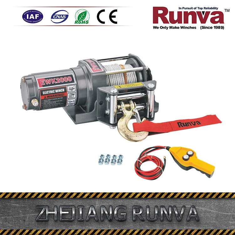 Runva Горячая продажа ATV руль переключатель управления 2000 фунтов электрическая лебедка поставщиков китай EWK2000D
