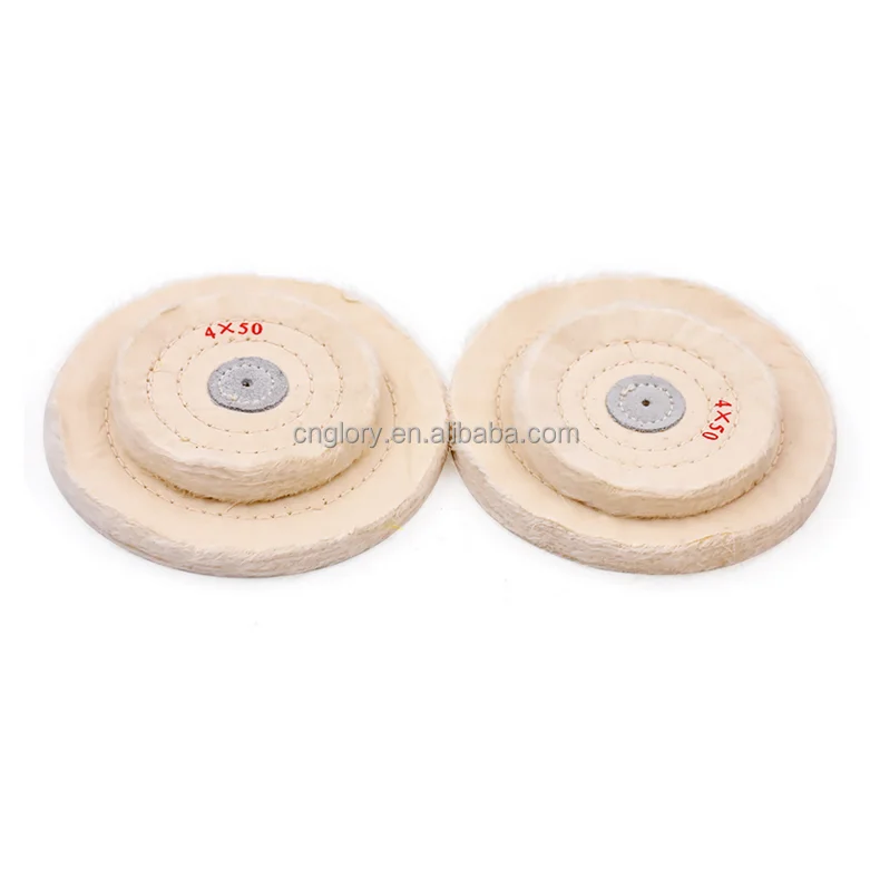 
White / Yellow Muslin cotton Buffing wheel cotton polishing wheel for polishing jewelry 