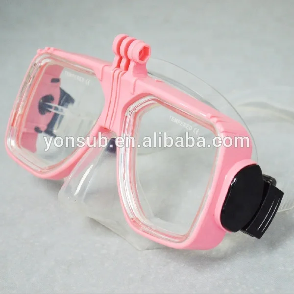 Adult reply mask with gopro camera silicone diving mask