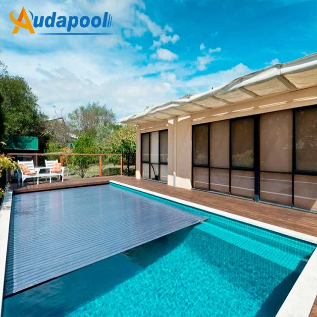 Waterproof IP68 motor hard material pool cover with big LCD display top quality automatic pool cover