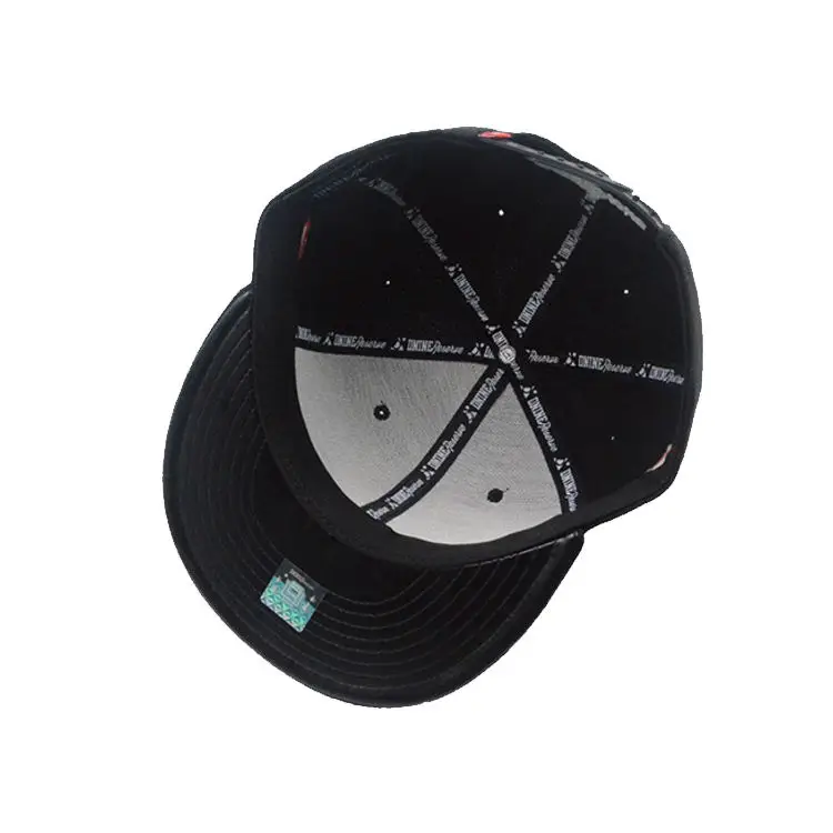 Design Famous Brand Elegant Embellished Privite Logo 5 Panel Plain Blank Snapback Cap Hat with 3D Embroidery Logos