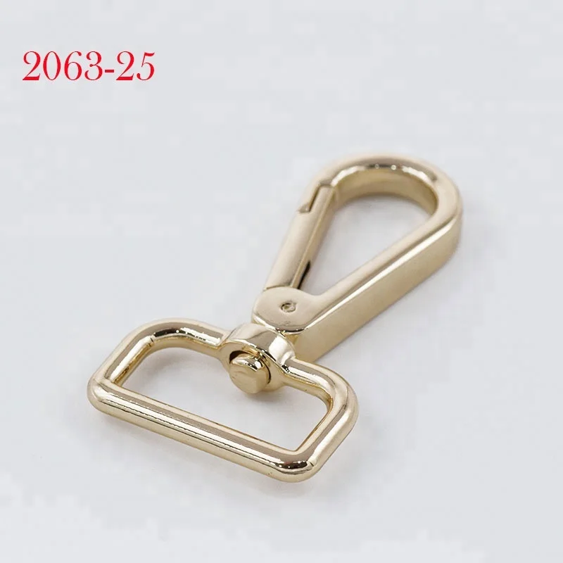 1 Inch Metal Buckle Guangzhou Manufacture Bag Parts Fitting Metal Snap D Ring Hook For Sling Bag
