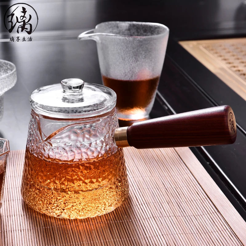 coffee and tea maker With Filter and Wood Handle