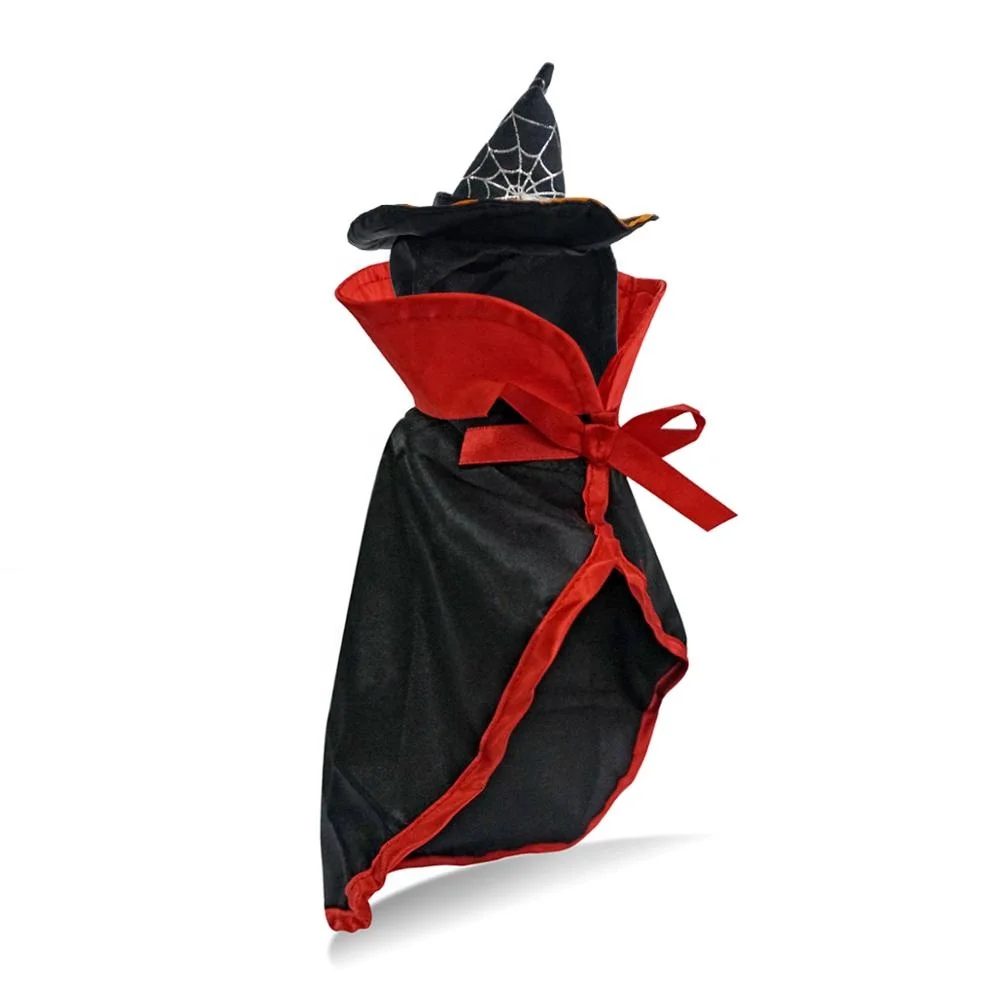 Pet Halloween Cloak Suit Dog Clothes with Hat Cosplay Costume Cat Puppy Holiday Wizard Set Apparel