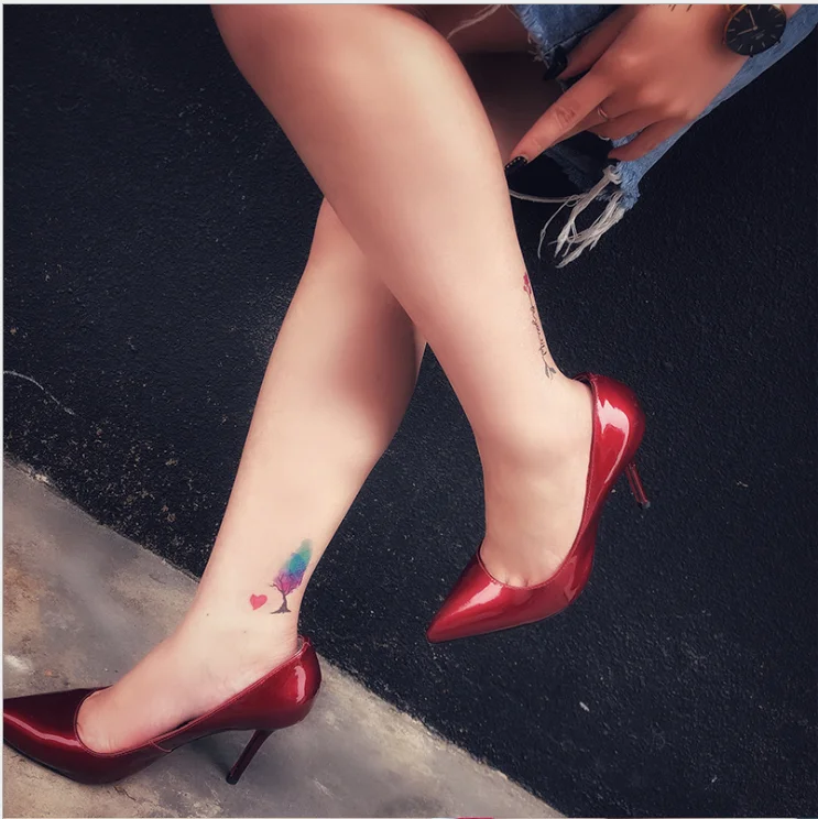 Turtle stencil sticker cartoon animal reflective tattoo sticker sexy women tattoo stickers