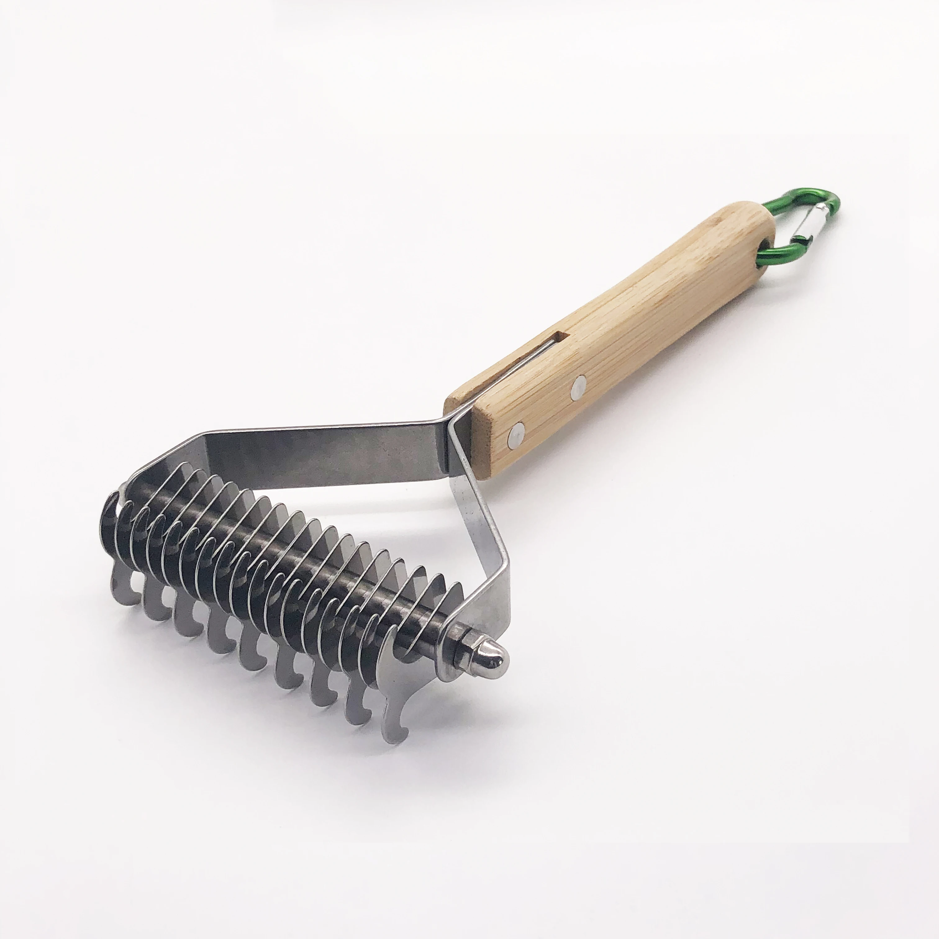 Bamboo handle dog undercoat rakes one side double side dematting tools