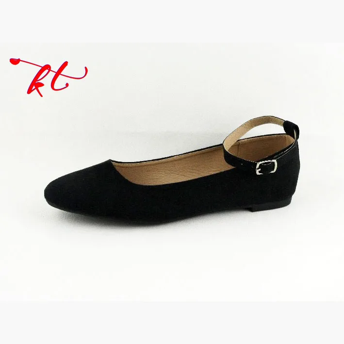 buckled up square toe cheap wholesale ladies flat shoes