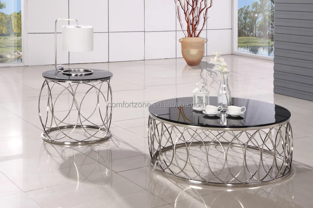 CT31S 2015 tempered glass round modern coffee tables for sale