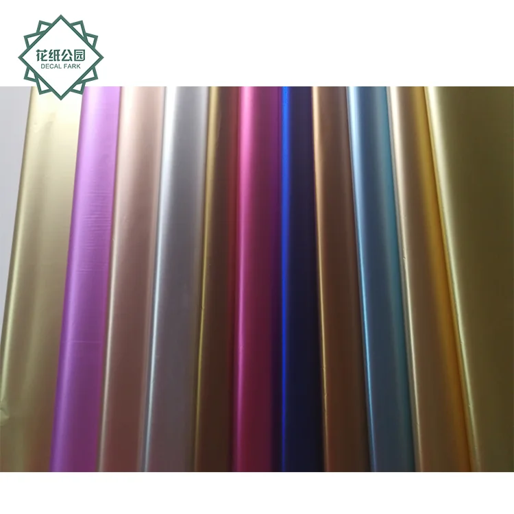 
Florist Supplies High Quality Custom Brand Name Gold Foil Flower Gift Wrapping Paper 