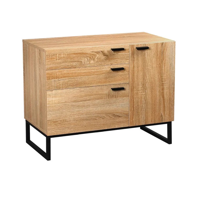 Cheap metal  frame wooden storage cabinet