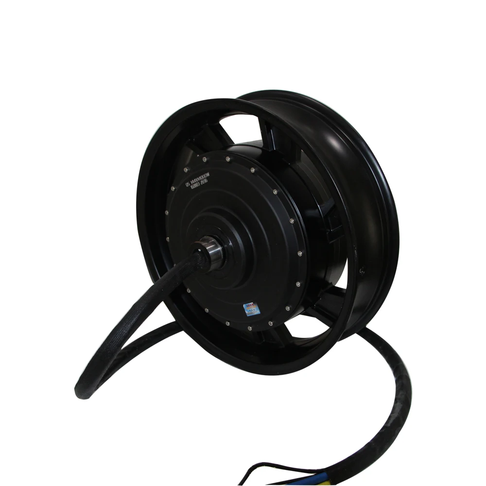 17inch 14kW 273 80H V3 Water Cooled Electric Motorcycle Hub Motor
