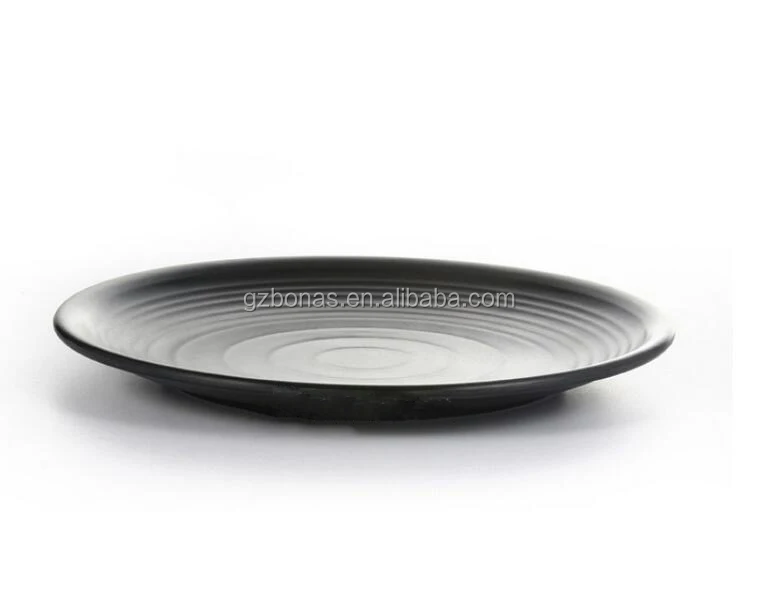 Pottery Ceramic color Japan sushi dinner plate square black plastic plate 100% melamine tableware dinnerware sets