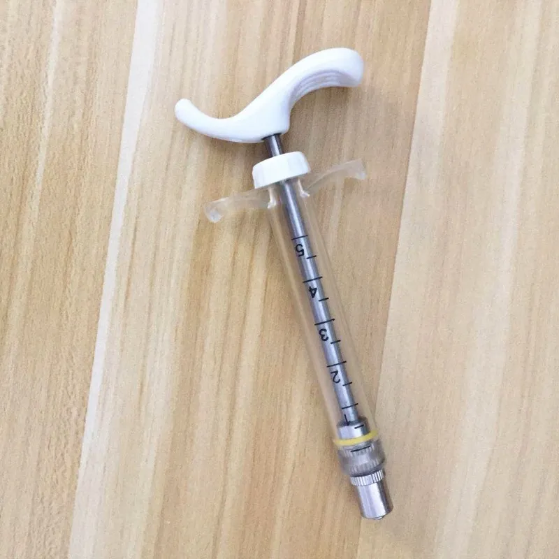 TPX plastic steel 5ml reusable syringe with printing