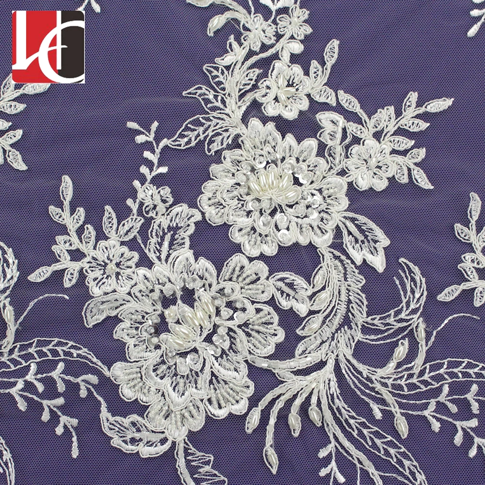 HC-2566 Hechun Hot sale bridal lace tulle fabric wedding dress made in china